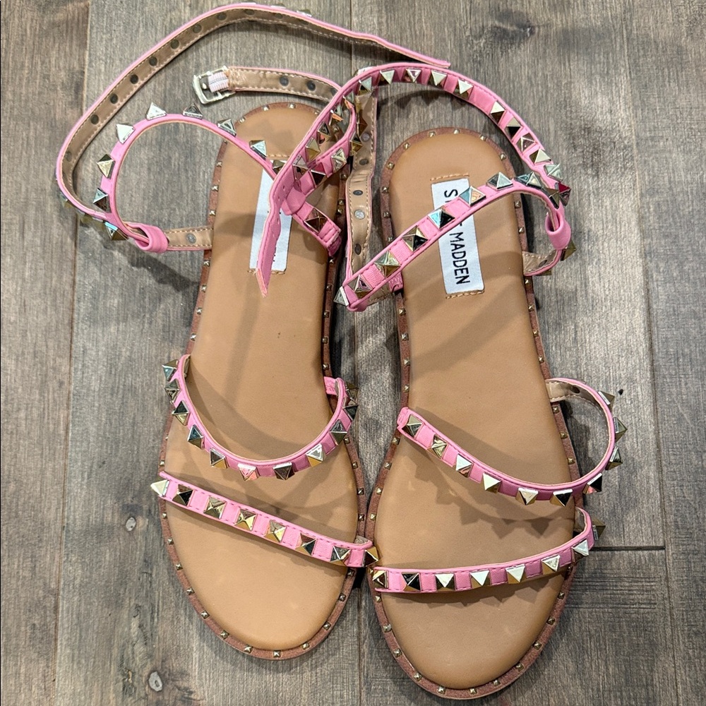 Steve Madden Pink Multi-Stud Sandals